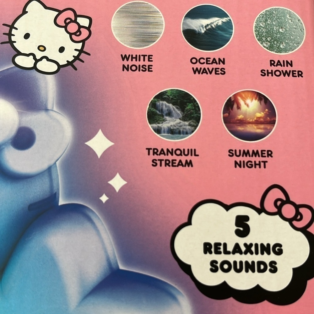 π Hello Kitty-LED Soothing Sound Machine 5 Relaxing Sounds Timer - Picture 2 of 6